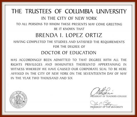 Doctor of Education Diploma