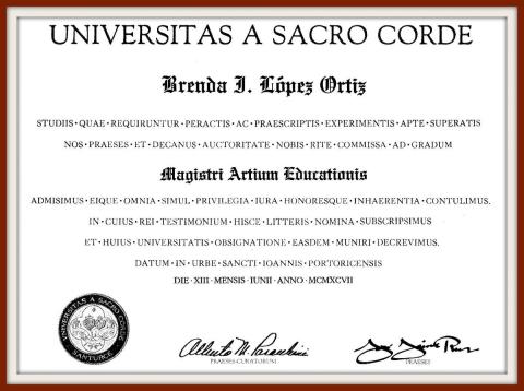 Master of Arts in Education Diploma